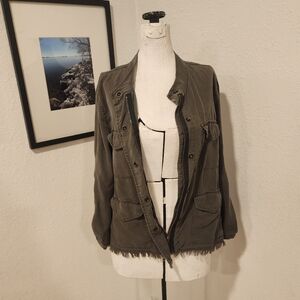 Sanctuary women's military or utility style jacket in olive green
